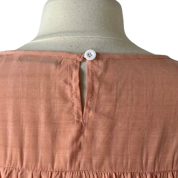 Shein Blouse Top Shirt Womens Large Orange Casual Summer - Picture 6 of 9